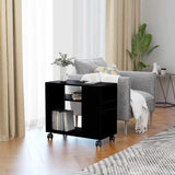 Side Table Black 70x35x55 cm Engineered Wood 802121