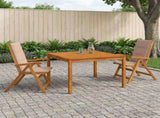 3-Piece Garden Dining Set 3 pcs Natural Solid Acacia Wood 3434611