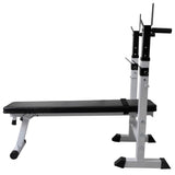 Workout Bench with Weight Rack, Barbell and Dumbbell Set 60.5kg 275361
