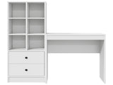 Desk with Drawer with Shelf with Storage 2 pcs White 3337305