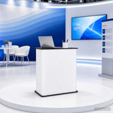 Trade Show Counter Black and White 80 x 40 x 93 cm 42046606