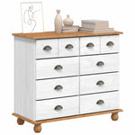 Chest of Drawer ASKIM White 91 x 40 x 79 cm Solid Pine wood 4105423