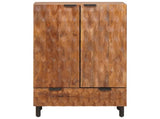 Highboard Acacia Brown Finish 60 x 33 x 100 cm Solid Mango Wood 4017930