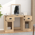 Dressing Table with Mirror Sonoma Oak 130x50x132.5 cm 3185338