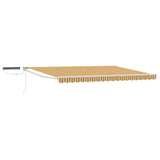 Electric Retractable Awning Yellow, Grey and White 5 x 3 m 3420017