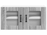Wall Glass Cabinet LUCCA 2 pcs Grey Sonoma 60 x 31 x 40 cm 884978