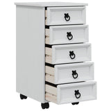 Rolling Cabinet with Drawers CORONA White 42040532