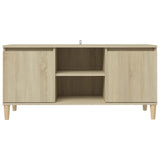 TV Cabinet with Solid Wood Legs Sonoma Oak 103.5x35x50 cm 805962