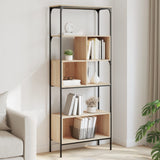 Bookcase 5-Tier Sonoma Oak 76x33x188.5 cm Engineered Wood 839004