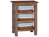 Side Table Brown 38 x 28 x 72 cm Solid Mahogany wood 42012407