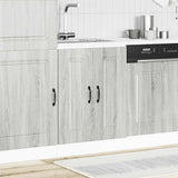 Sink Base Cabinet Kalmar Grey Sonoma 60x46x81.5 cm Engineered Wood 853443