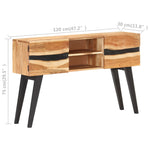 ZNTS Sideboard 120x30x75 cm Solid Acacia Wood 320228