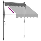 Retractable Awning Anthracite 150x150 cm Fabric and Steel 368737