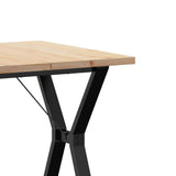 Dining Table Y-Frame 70x70x75.5 cm Solid Wood Pine and Steel 3282781