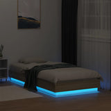 Bed Frame without Mattress with LED Lights Sonoma Oak 90x190 cm Single 839541