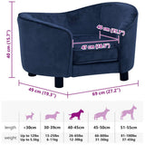 Dog Sofa Blue 69x49x40 cm Plush 171023