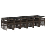 Garden Dining Set Brown, Cream white 3210945