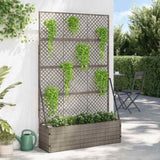 Garden Trellis Planter Grey 105 x 30 x 170 cm Metal 366623