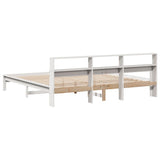 Bed Frame without Mattress White 180x200 cm Super King Solid Wood Pine 3309729