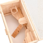 ZNTS Hamster Cage 60x30x35 cm Solid Wood Fir 172377