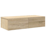 Wall Shelf with Drawers Sonoma Oak 60x26.5x15 cm Engineered Wood 859970
