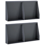 Retaining Wall 4 pcs 40 x 12 x 40 cm Steel Anthracite 3449060