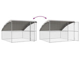 Chicken Cage 4 pcs Silver 800 x 200 x 200 cm Steel and PE 3381109