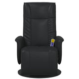 Swivel Massage Recliner Chair Black 71 x 90 x 105 cm 42018591