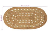 Area Rugs Natural 100 x 152 cm Jute 42010810