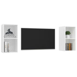 Wall-mounted TV Cabinets 2 pcs White Engineered Wood 3079844