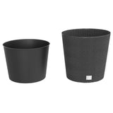 ZNTS Planter with Removable Inner Anthracite 35 / 37.5 L PP Rattan 364686