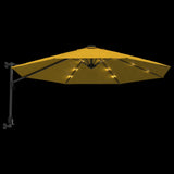 Wall-mounted Parasol with LEDs Yellow 290cm 362896