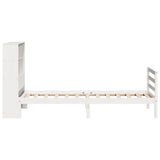 Bookcase Bed without Mattress White 90x200 cm Solid Wood Pine 3321894