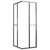 Shower Cabin Half Frosted ESG 90x70x180 cm Black 151854