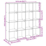 Book Cabinet Old Wood 137.5x29x137.5 cm Engineered Wood 3310296