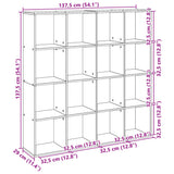 Book Cabinet Smoked Oak 137.5x29x137.5 cm Engineered Wood 3310293