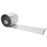 Lawn Edging 20 m x 20 cm Galvanised Steel Silver 42030205
