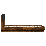 Bed Frame without Mattress Smoked Oak 100x200 cm 3209937