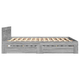 Bed Frame with Headboard without Mattress Grey Sonoma 120x200 cm 3295574