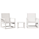 Garden Lounge Set White Solid Pine Wood Medium Modular 832553