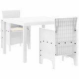 Garden Dining Set 3 pcs White Polypropylene 3378686