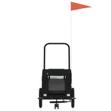 Pet Bike Trailer Black Oxford Fabric and Iron 93975
