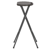 Bar Chair Set of 2 Brown HDPE Standard Foldable Bar Stool 44559