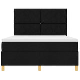 Box Spring Bed with Headboard Black 140 x 190 cm Fabric 3339695