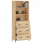 Highboard Sonoma Oak 69.5x34x180 cm Engineered Wood 3189384