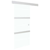 Sliding Door with Soft Stops ESG Glass and Aluminium 76x205 cm 288055
