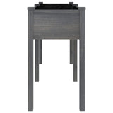 Planter with Liner Grey 161x45x76 cm Solid Wood Fir 364238