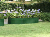 Garden Raised Bed Galvanised Steel 152x80x36 cm Green 318913