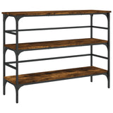 Console Table Smoked Oak 100x32x75 cm Engineered Wood 839050