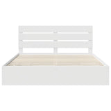 Bed Frame with Drawer White 200 x 200 cm Engineer Wood 3411808